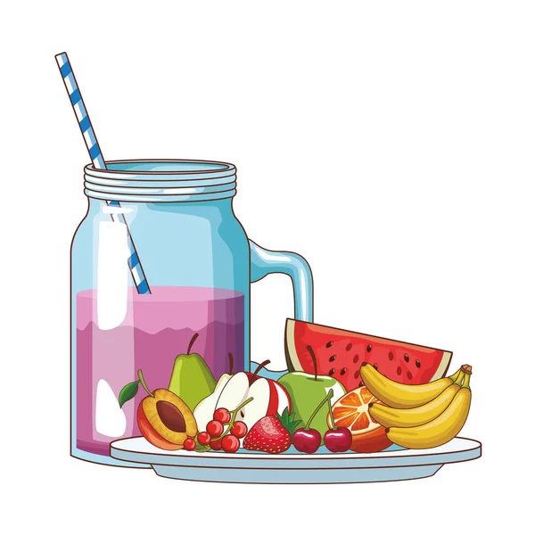 Fruta deliciosa y fresca — Vector de stock