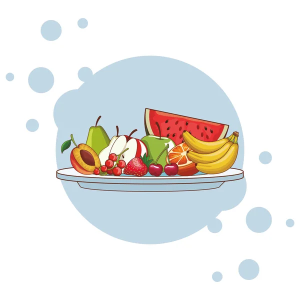 Delicious and fresh fruit — Stock Vector