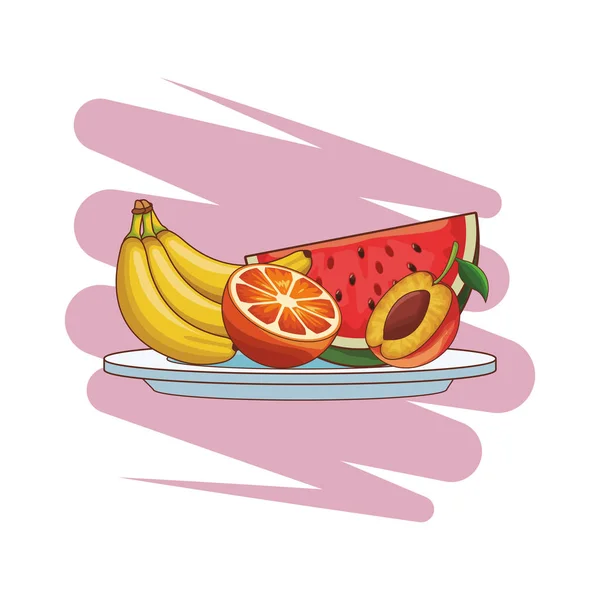 ผลไม้สดและอร่อย — ภาพเวกเตอร์สต็อก