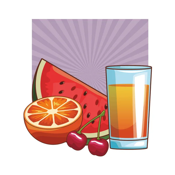 Fruta deliciosa y fresca — Vector de stock