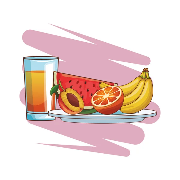 Fruta deliciosa y fresca — Vector de stock