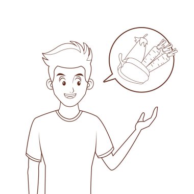 dengeli beslenme genç adam