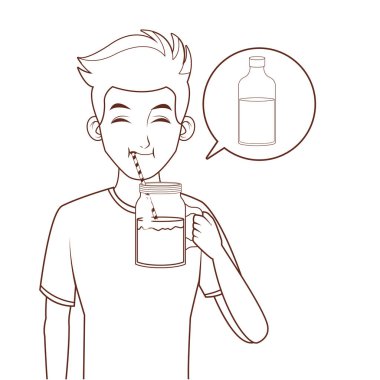 Genç adam çizgi filmi