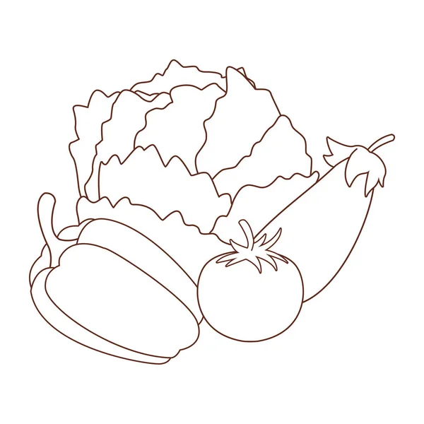Caricatura de verduras frescas — Archivo Imágenes Vectoriales