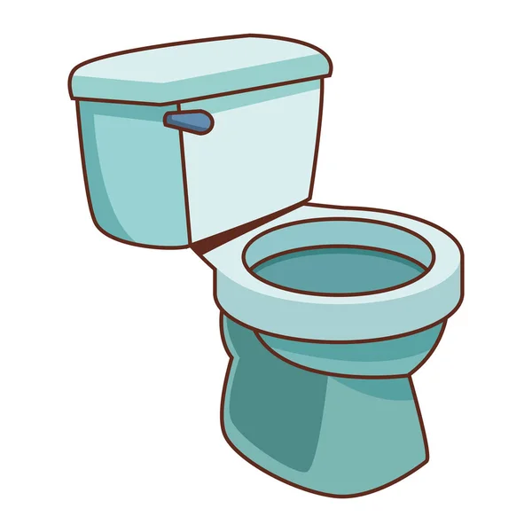 Badrum toalett tecknad — Stock vektor