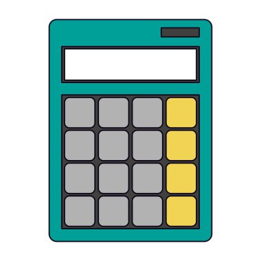 Hesap makinesi matematik aygıt simge vektör çizim grafik tasarım