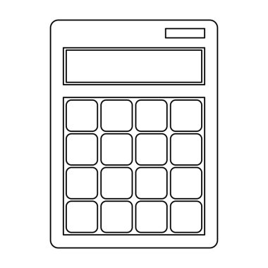 Hesap makinesi matematik aygıt siyah ve beyaz