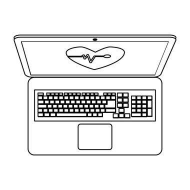 tıbbi yazılım dizüstü bilgisayar siyah beyaz