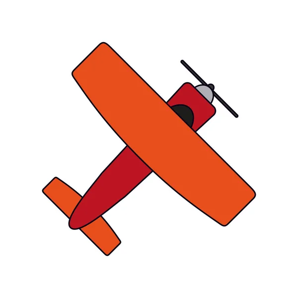 Klein vliegtuig topview — Stockvector