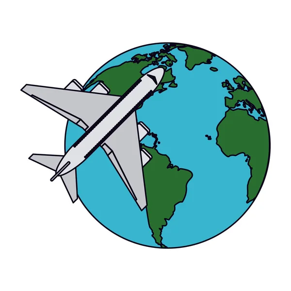 Aereo jet in tutto il mondo — Vettoriale Stock