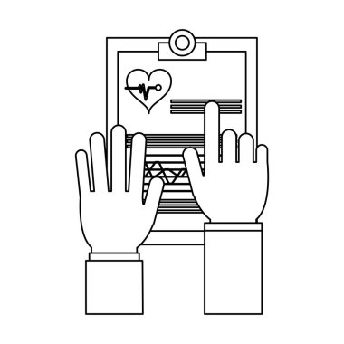 Tıbbi öğeler ve simgeler siyah ve beyaz