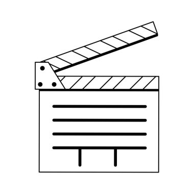 Sinema fıçı tahtası sembol siyah ve beyaz