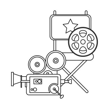 Vintage sinema medya siyah ve beyaz