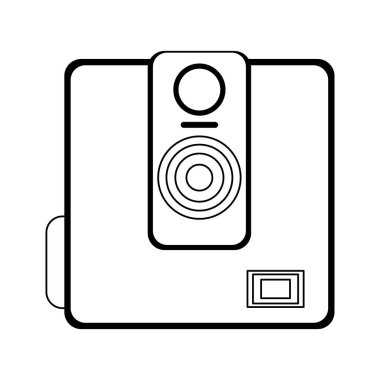 Vintage eski kamera siyah ve beyaz