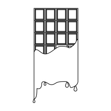 Lezzetli çikolata siyah ve beyaz