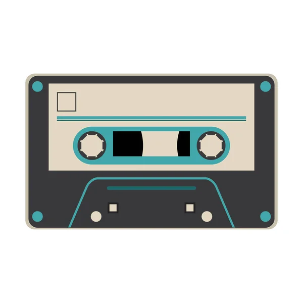 Vieille cassette musicale — Image vectorielle