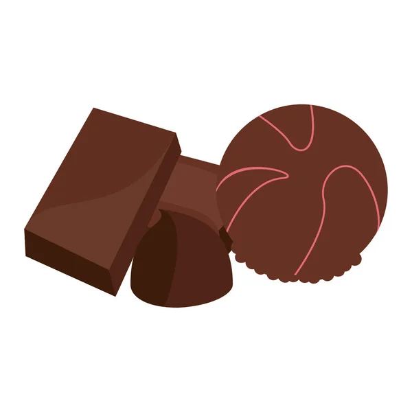 Conjunto de chocolates — Vector de stock