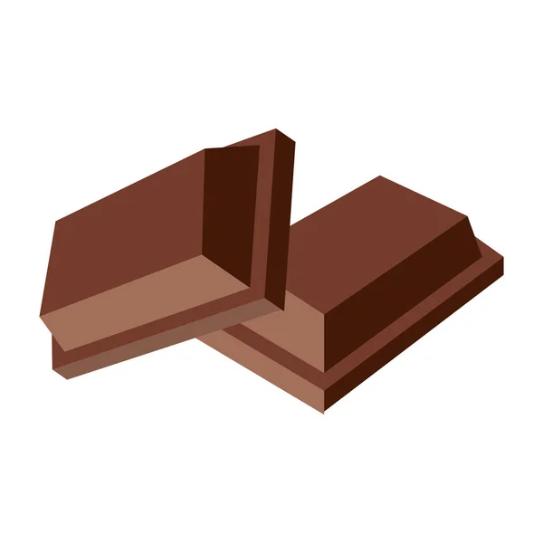 Deliciosa barra de chocolate — Vector de stock