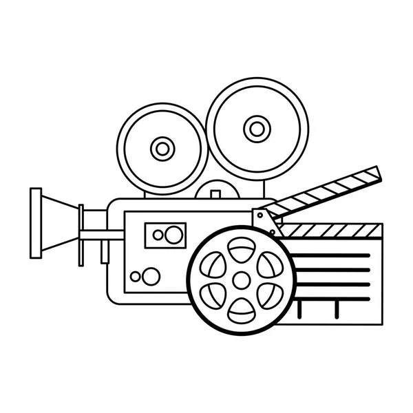Εκλεκτής ποιότητας κινηματογράφο μέσα μαύρο και άσπρο — Διανυσματικό Αρχείο