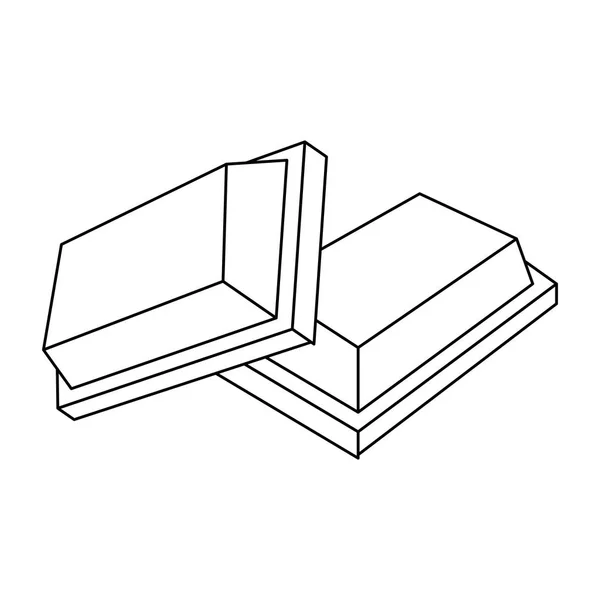 Смачний шоколадний бар чорно-білий — стоковий вектор