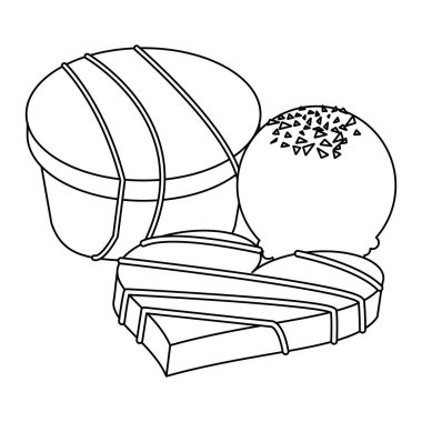 Çikolata siyah ve beyaz dizi