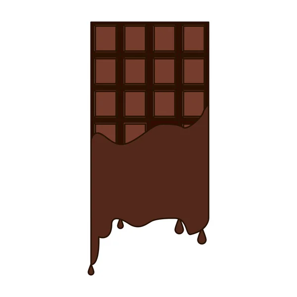 Deliciosa barra de chocolate — Vetor de Stock