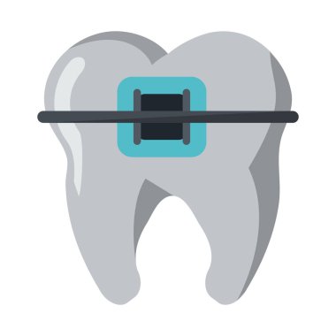 Tooth with brace