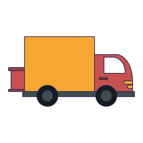 Veículo de carga e armazém — Vetor de Stock