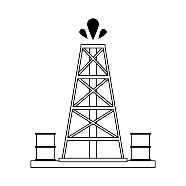 Olie pomp-industrie — Stockvector