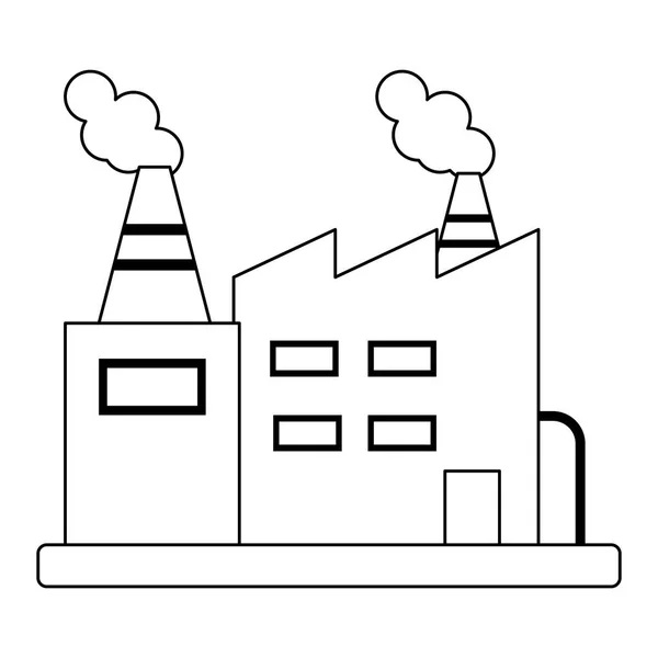 Symbol für Fabrikgebäude — Stockvektor