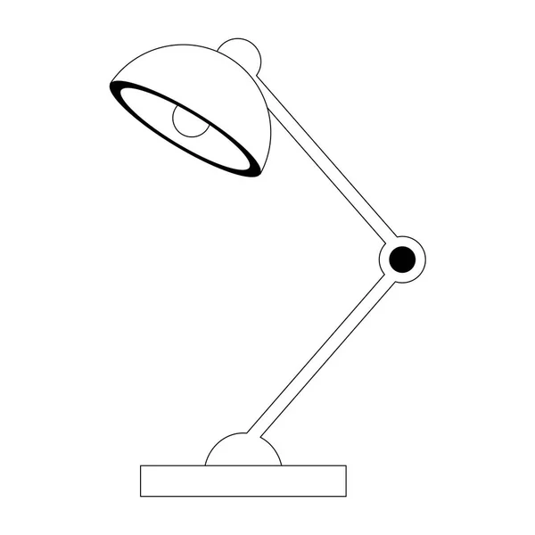 Skrivbord ljus lampa symbol — Stock vektor