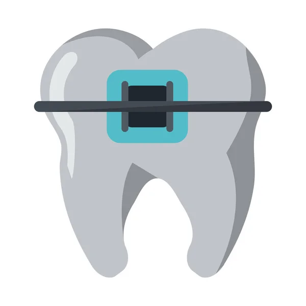 Zahn mit Korsett — Stockvektor