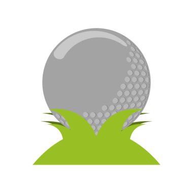 Çimlerin üzerinde golf topu