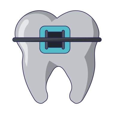 Tooth with brace