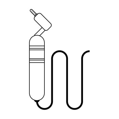 Dentist tool dental care black and white