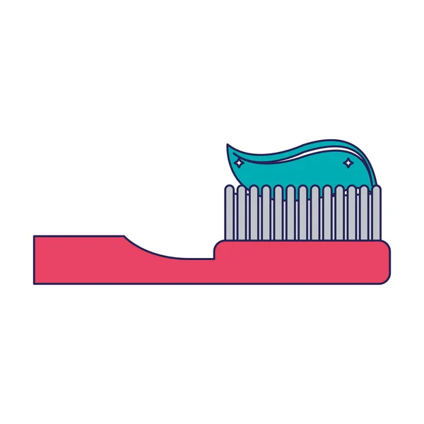 Cepillo de dientes con pasta de dientes — Archivo Imágenes Vectoriales