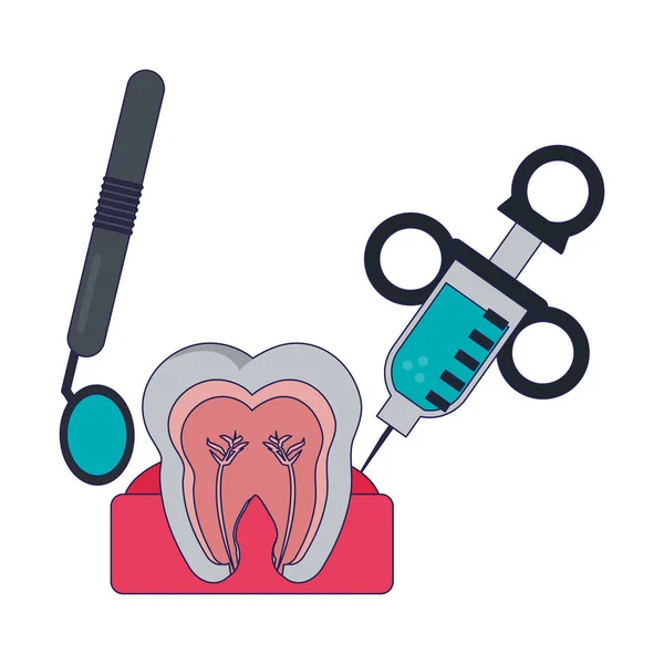 Tratamiento dental médico — Vector de stock