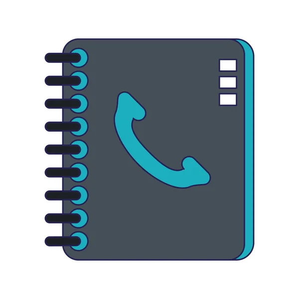 Address book with telephone — Stockvector