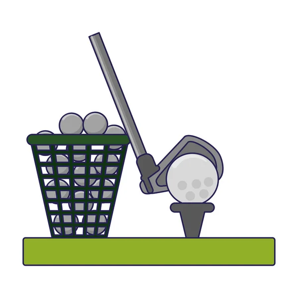 Golf deporte juego — Vector de stock