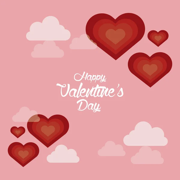 Amor día de San Valentín dibujos animados — Vector de stock