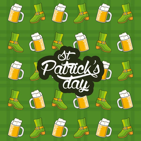 St dia patricks desenhos animados —  Vetores de Stock