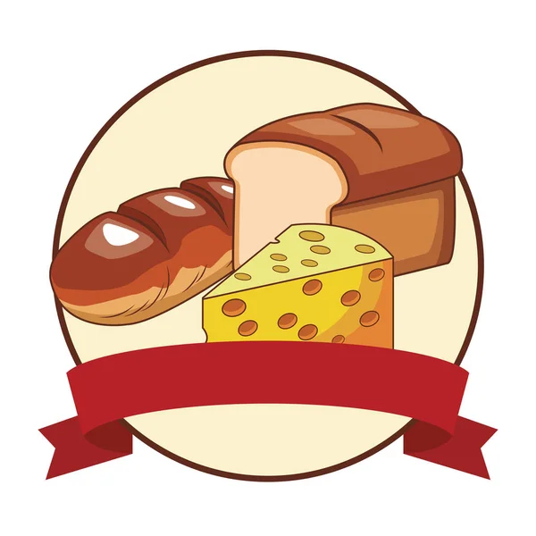 Ψωμί και τυρί — Διανυσματικό Αρχείο