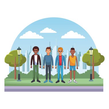 genç adam çizgi film