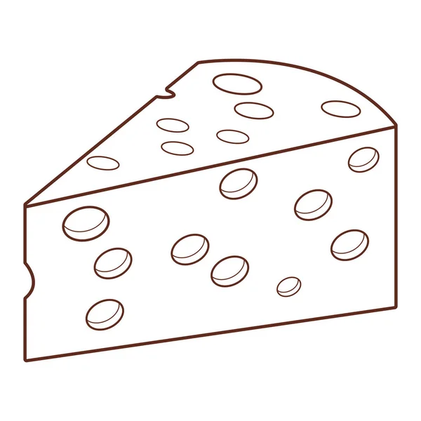 Cheese isolated icon — ストックベクタ