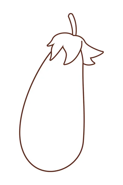 Aubergine icône isolée — Image vectorielle