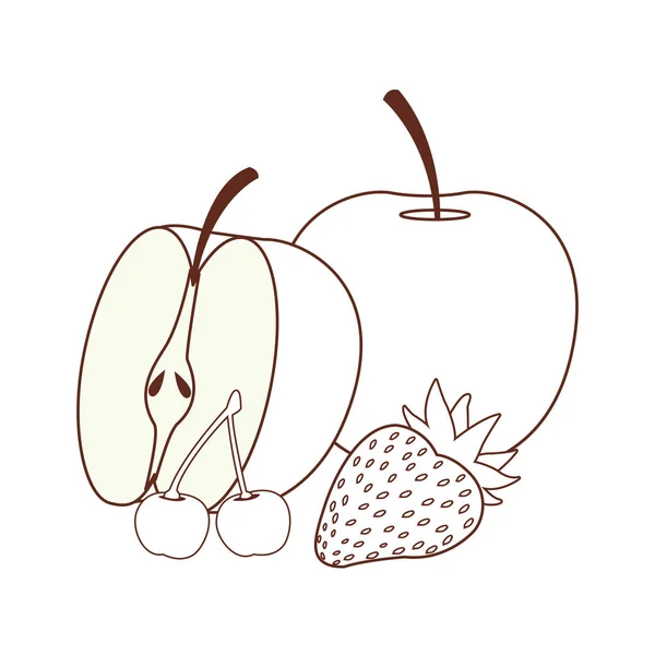 Icono de juego de frutas — Vector de stock