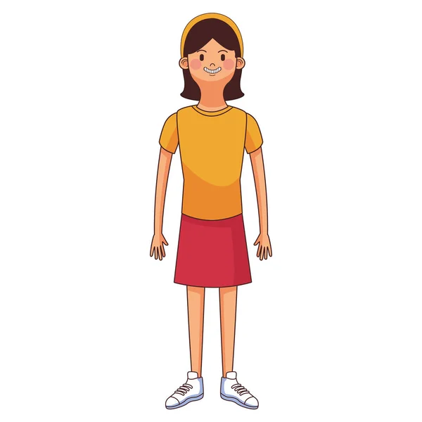 Femme brune avatar — Image vectorielle