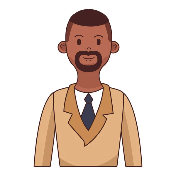 Hombre afroamericano avatar retrato — Vector de stock