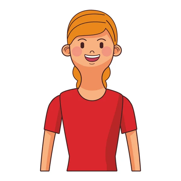 Frau blond avatar porträt — Stockvektor
