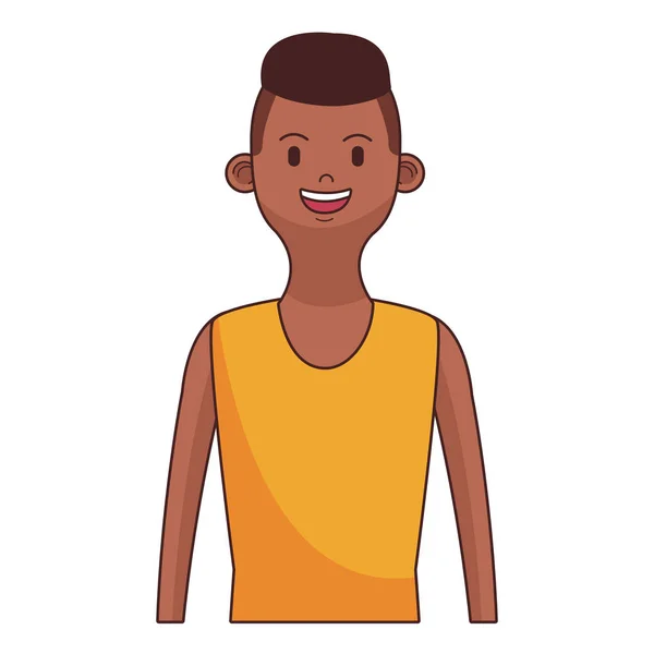 Homme afroaméricain avatar portrait — Image vectorielle